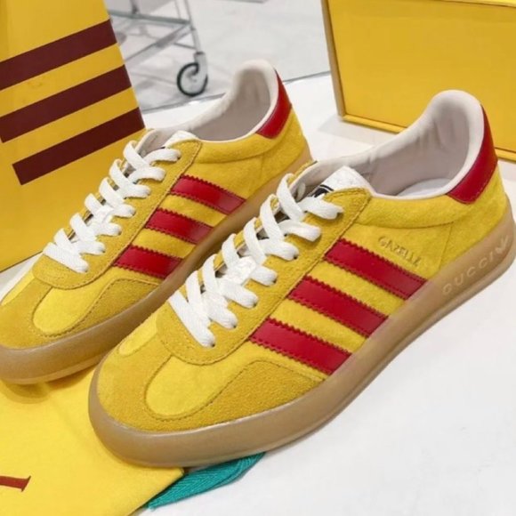 adidas originals x Gucci Gazelle Men's casual sneakers yellow - Picture 3 of 6